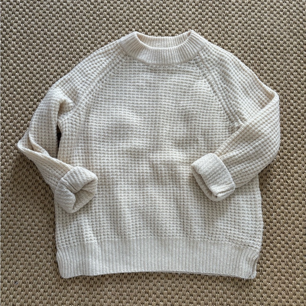 Ganni size small wool knit cream/white sweater
